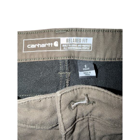 Women's Fleece Lined Carhartt Work Pants Size 6 - Picture 3 of 7